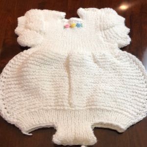Precious Hand Knit Onesie and Booties